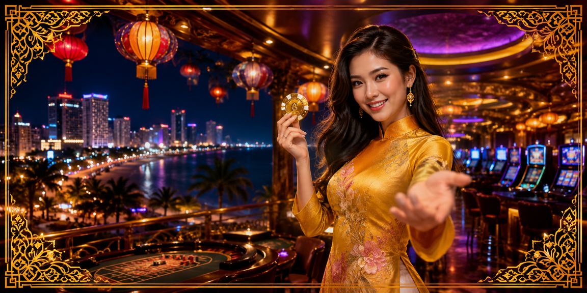 Người chơi tại chợ đêm Nha Trang xem thông báo khuyến mãi casino trực tuyến